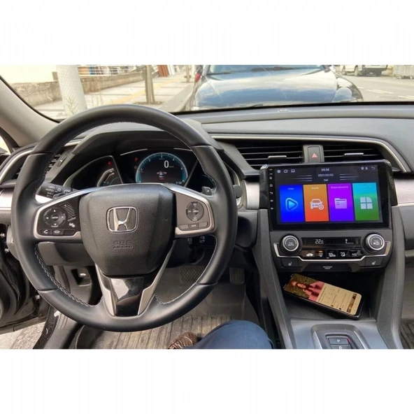 HONDA CİVİC FC5 ANDROİD CARPLAY MULTİMEDYA KAMERA 4/64GB PRO SERİ ürün görseli 1