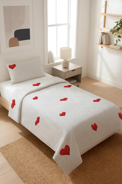 Kalpli Kadife Kumaş Kapitoneli Tek Kişilik Yatak Örtüsü Seti (2 Parça) TKY0042 RENKLİ 180 X 240 ürün görseli 1