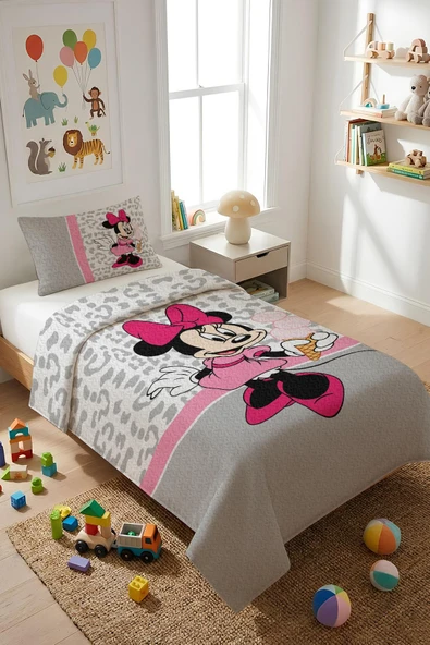 Mickey Kadife Kumaş Çocuk Yatak Örtüsü Seti (2 Parça) TKY0024 RENKLİ 180 X 240 ürün görseli 1