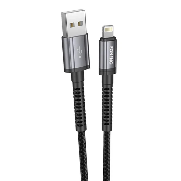 Foneng X83 USB-A to Lightning Örgü 1m Data ve Şarj Kablosu ürün görseli 1
