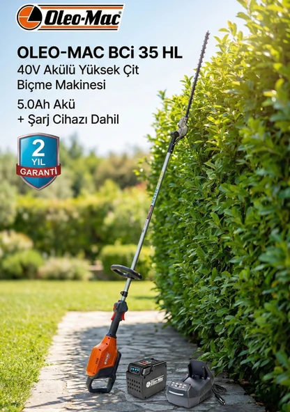 BCI35HL Akülü Yüksek Çit Biçme Makinesi 5.0Ah+ŞARJ CİHAZI ürün görseli 1