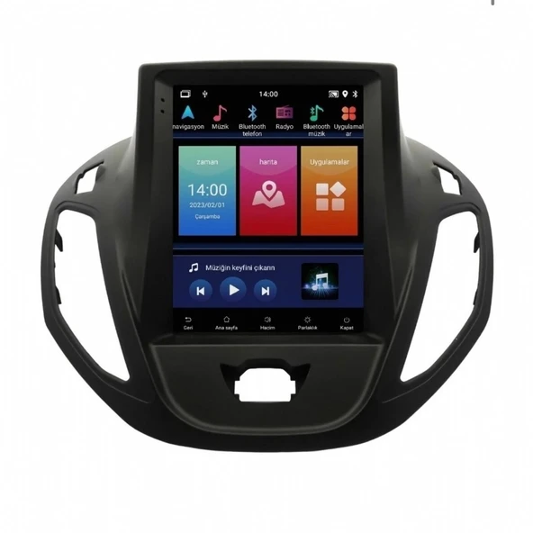 FORD COURİER TESLA-YÜKSEK PAKET (2015-2023)-9.7'' ANDROİD GERÇEK 4+64GB-/WİFİ/BT-CARPLAY ürün görseli 1