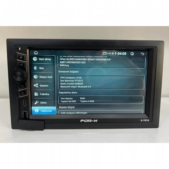 X-707A UYUMLU ANDROİD 7 İNÇ DOUBLE TEYP 4/64 PRO - Resim 3