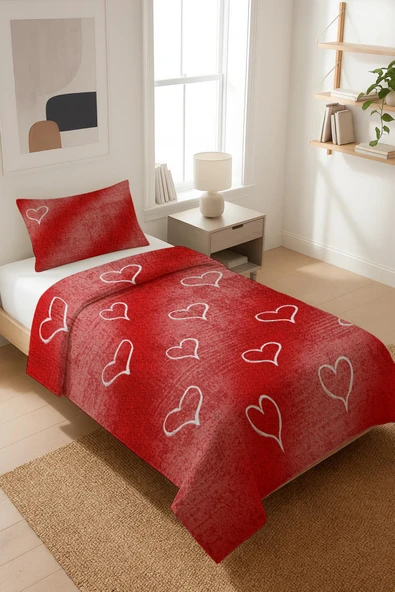 Kalpli Kadife Kumaş Kapitoneli Tek Kişilik Yatak Örtüsü Seti (2 Parça) TKY0041 RENKLİ 180 X 240 ürün görseli 1