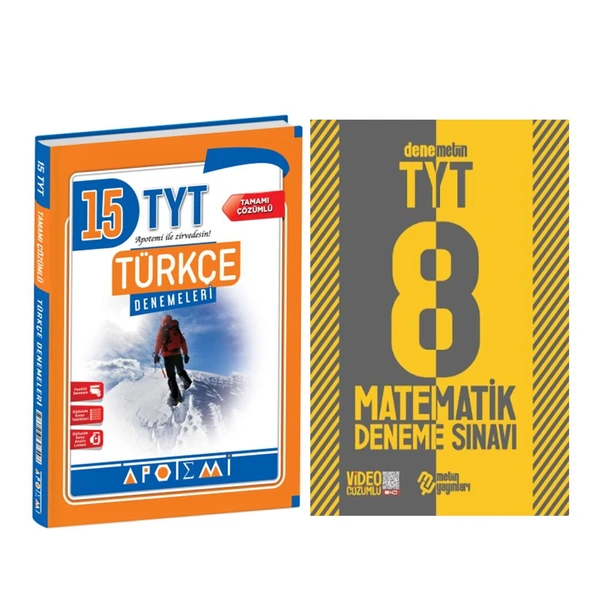 Apotemi TYT Türkçe ve Metin Matematik Deneme Seti 2 Kitap ürün görseli 1