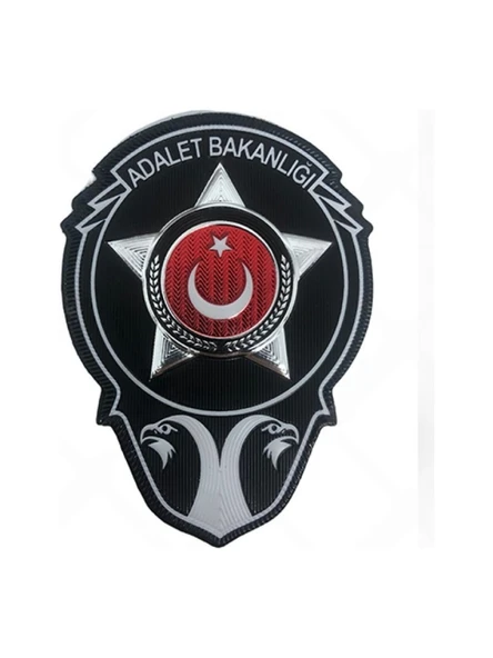 Adalet Bakanlığı Özel Güvenlik Cırtlı 3D Plastik Tpu Gögüs Arması, Yeni Tip, ürün görseli 1