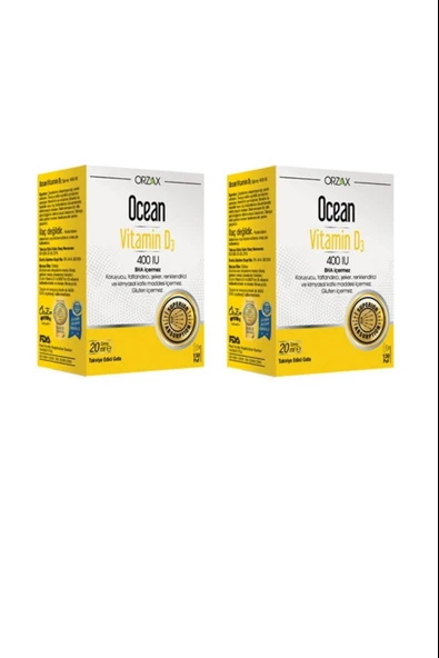 Ocean Vitamin D3 400 IU Sprey 2 Adet ürün görseli 1