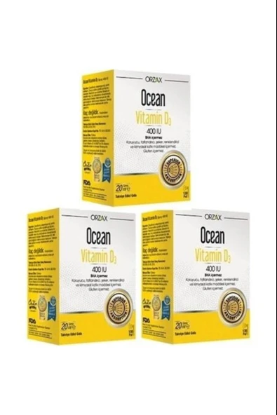 Ocean Vitamin D3 400 IU Sprey 3 Adet ürün görseli 1