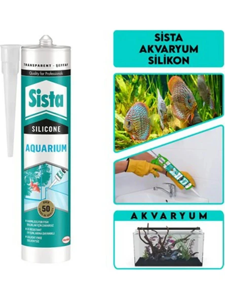 Sista Akvaryum Silikon Şeffaf 310 ml - Resim 2