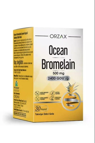 Ocean Bromelain 500 mg 30 Kapsül ürün görseli 1