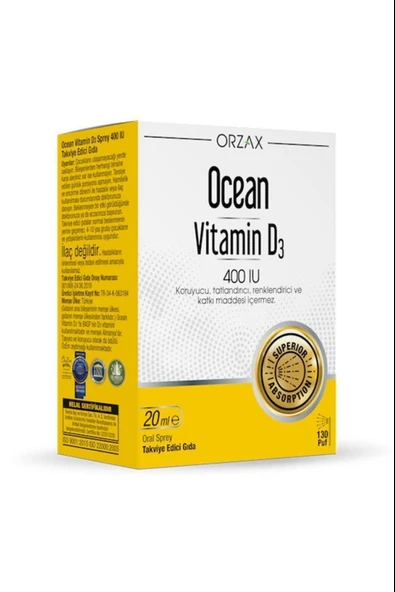 Ocean Vitamin D3 400 IU Sprey ürün görseli 1