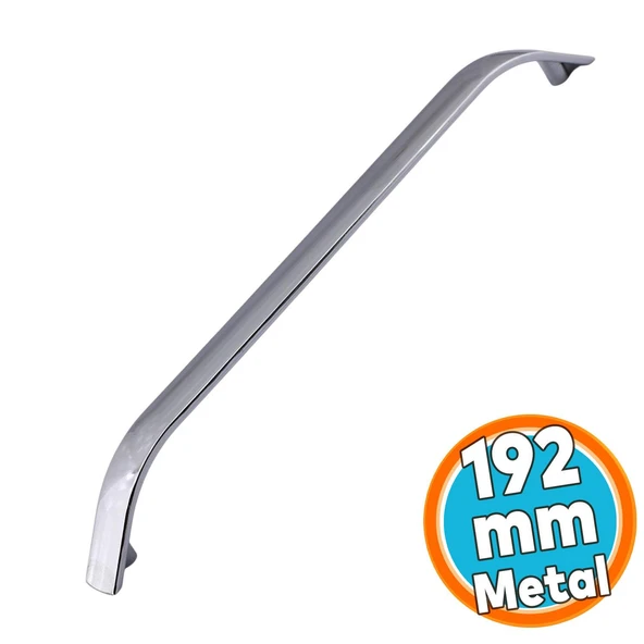 Mobilya Mutfak Dolabı Çekmece Dolap Kapak Kulpu Düz Metal Kulp Kulbu Kulpu Krom 192 mm ürün görseli 1