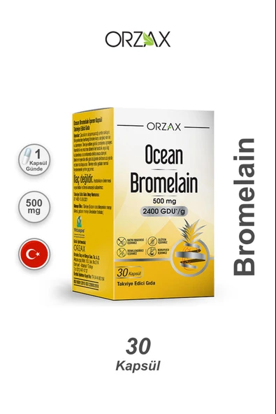 Ocean Bromelain 500 mg 30 Kapsül ürün görseli 1