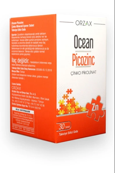 Ocean Picozinc 30 Tablet ürün görseli 1