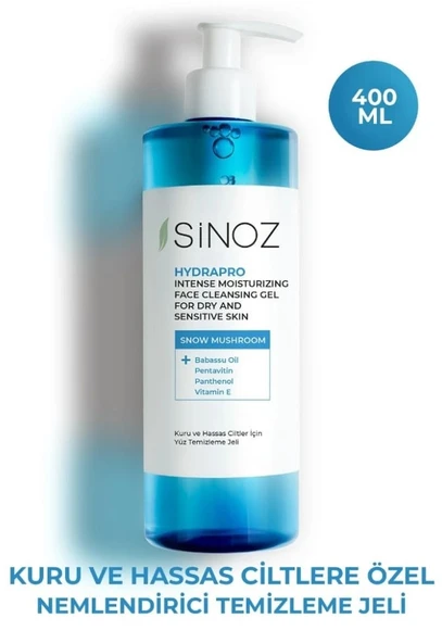 Sinoz Kuru ve Hassas Ciltler İçin Yüz Temizleme Jeli 400 ML ürün görseli 1