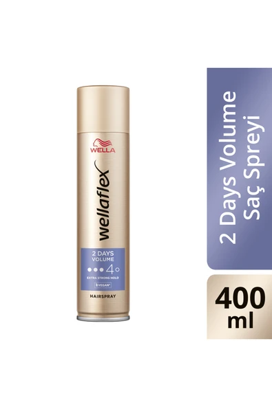 WELLA Wellaflex 2 Days Volume 2 Gün Boyunca Hacim Veren Saç Spreyi Extra Strong Hold  400 ml - 4/5 Hold ürün görseli 1