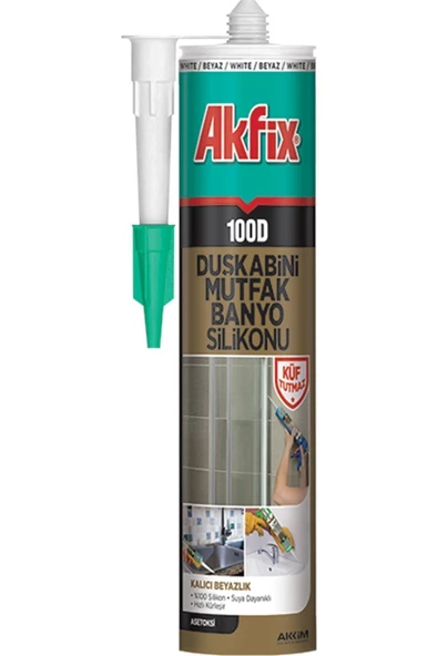 Akfix Duşakabin Silikonu Şeffaf 280 ml - Resim 2
