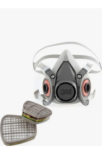 3M 6200 Gaz Maskesi Standart Beden +6059 Abek1 Filtre Dahil Set ürün görseli 1