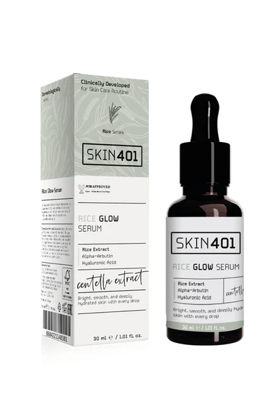 SKİN401 Pirinç Özlü Aydınlatıcı ve Parlaklık Etkili Serum 30ml (%100 Vegan) ürün görseli 1
