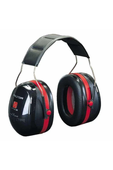 3M ™ Peltor™ Optime™ III H540A Manşonlu, Kafa Bantlı Kulaklık - Siyah/Kırmızı, 35 dB ürün görseli 1