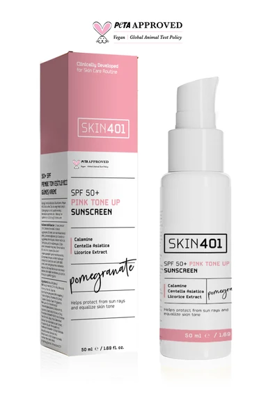 SKİN401 Spf50 Pembe Ton Eşitleyici (PİNK TONE UP) Güneş Kremi 50 ml ürün görseli 1