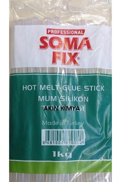 Somafix 1 kg 11.3x300 Mm Kalın Somafıx Mum Silikon Çubuk Sıcak Şeffaf ürün görseli 1