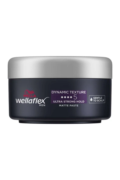 WELLA Wellaflex Men Dynamic Texture Mat Paste Erkek Dinamik Doku Saç Macunu Wax Ultra Strong Hold 75 ml ürün görseli 1