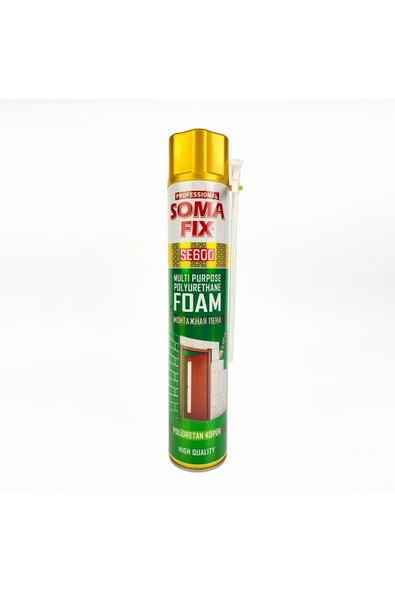 Somafix Sosfıx Poliüretan Köpük 600 Gr - 750 Ml Tüpte Pipetli P.ü.köpük Çelik Kapı Pencere Montaj Izolasyon ürün görseli 1