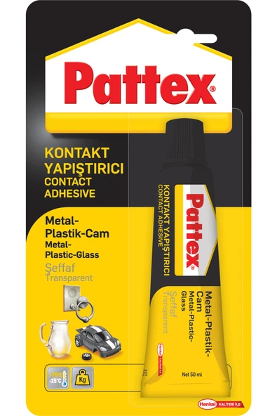 Pattex Şeffaf Poliüretan ( Metal , Plastik , Cam ) Kontakt Yapıştırıcı 50 Gr ürün görseli 1