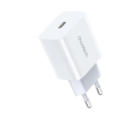 Choetech PD 20W USB-C Hızlı Güç Adaptörü - Apple iPhone Hızlı Şarj Uyumlu - PD5005 - Beyaz ürün görseli 1