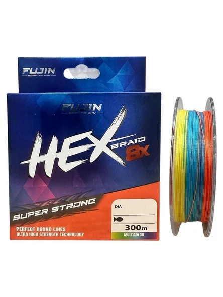 Fujin Hex Braid 8x 300mt Multicolor PE İp Misina ürün görseli 1