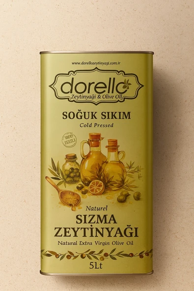 Dorello Organik Zeytinyağı Teneke  5 Litre ürün görseli 1