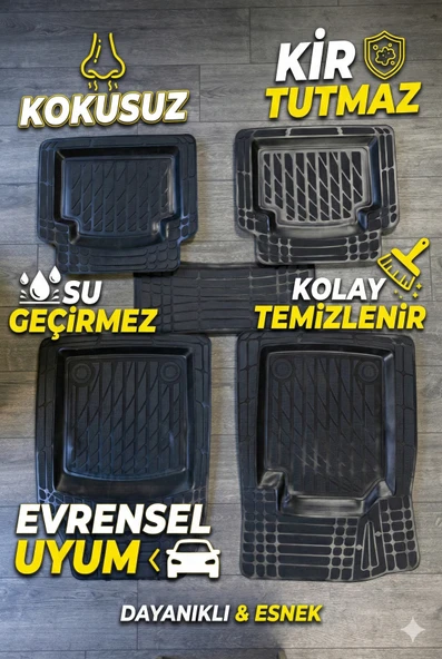 Chevrolet Lacetti 2002-2008 Havuzlu Paspas Siyah renk Termoplastik - Resim 2
