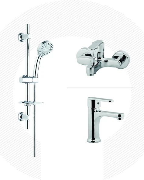Vega Lavabo Banyo Armatürü ve Duş Seti ürün görseli 1