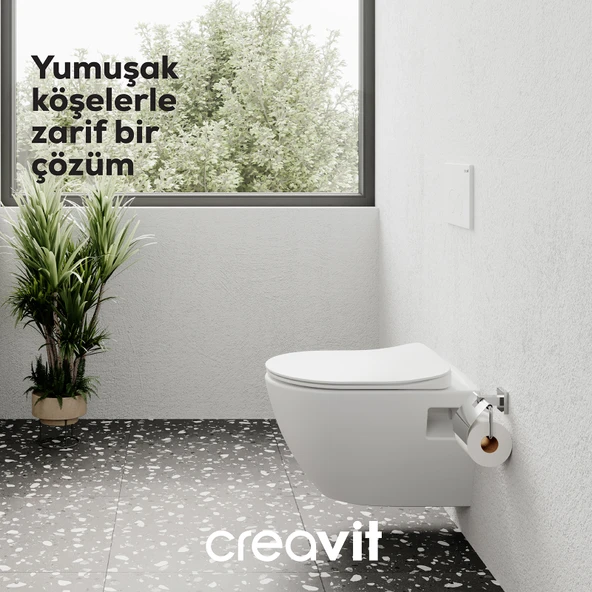 Terra Thermoplast Yavaş Kapanan Klozet Kapaklı Beyaz Set ürün görseli 1