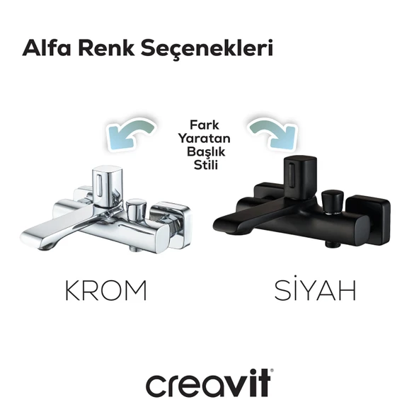 Alfa Banyo Armatürü Krom - Resim 4