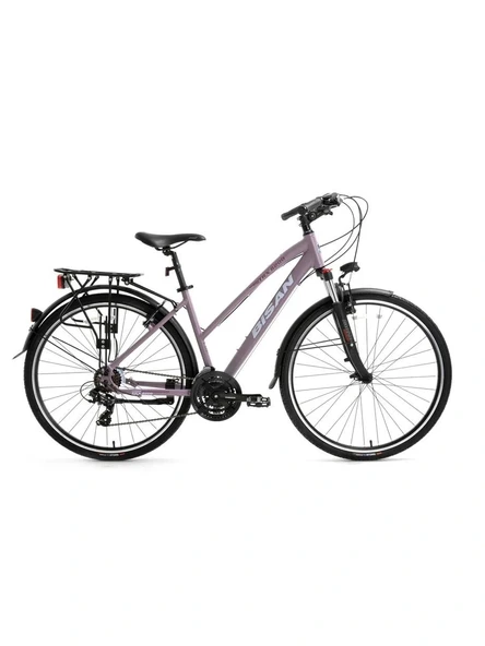 BİSAN TRX 8200 CITY KADIN ŞEHİR BİSİKLETİ 45CM V 28 JANT 21 VİTES MAT MOR BEYAZ MOR ürün görseli 1