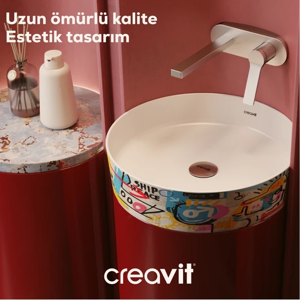 Lavabo Sifon Başlığı Pop-Up (Taşmalı) Altın - Resim 3