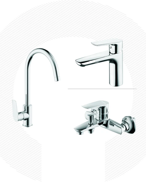 Solo Lavabo Banyo Mutfak Armatürü Set ürün görseli 1