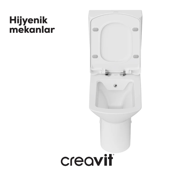 Nova Rim-Off Duroplast Yavaş Kapanan Klozet kapaklı Beyaz Set ürün görseli 1