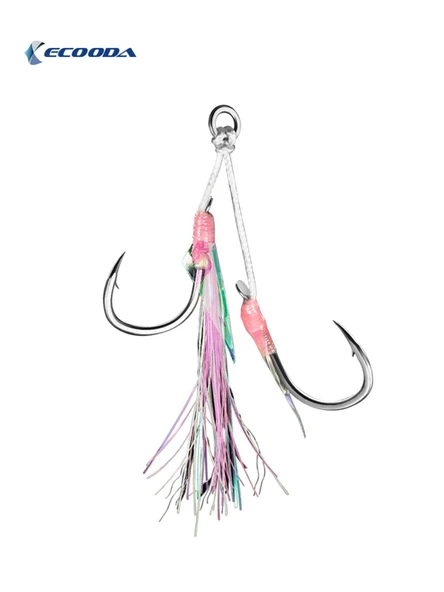 Ecooda Pink Style Light Jigging Double Hooks ürün görseli 1