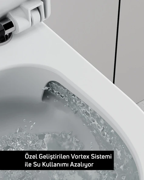 Ness Vortex Asma Klozet ve Kapak Seti - Resim 3