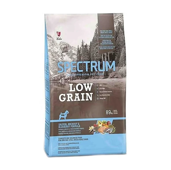Spectrum Düşük Tahıllı Somonlu Hamsili Ve Yaban Mersinli Küçük Irk Yetişkin Köpek Maması 2.5 Kg + 750 Gr ürün görseli 1