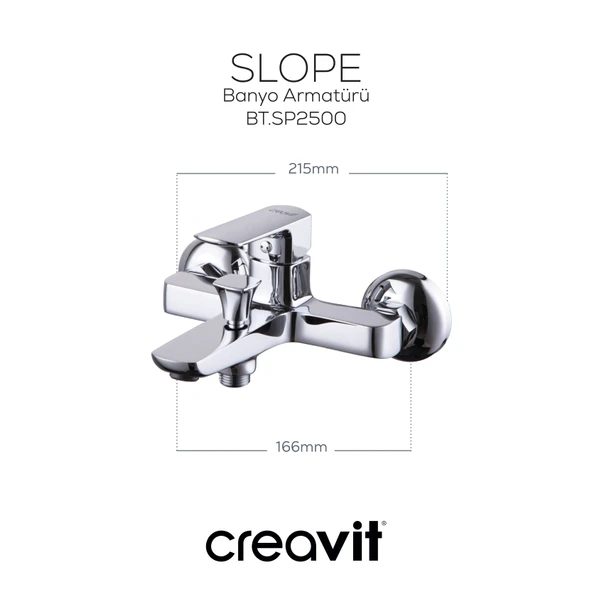Slope banyo Armatürü Krom - Resim 2