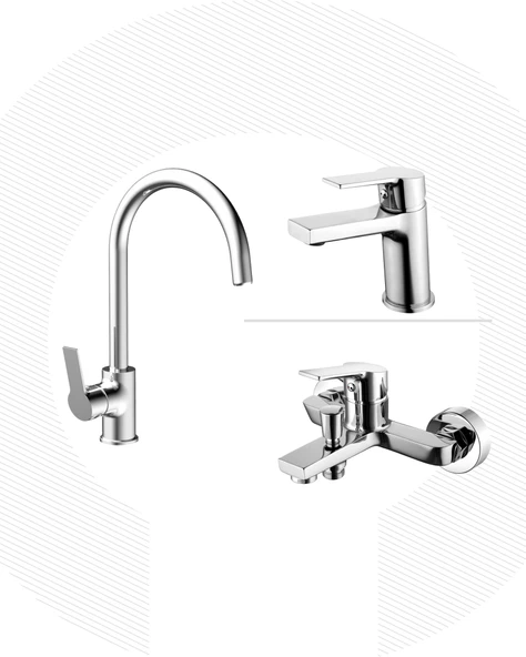 Luna Lavabo Banyo Mutfak Armatürü Set ürün görseli 1