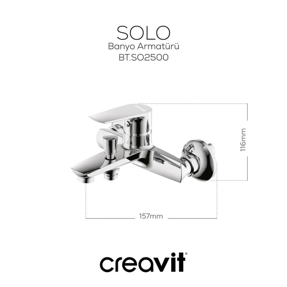 Solo Banyo Armatürü Krom - Resim 2