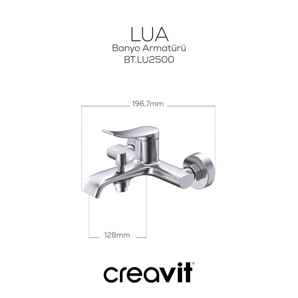Lua Banyo Armatürü Krom - Resim 2