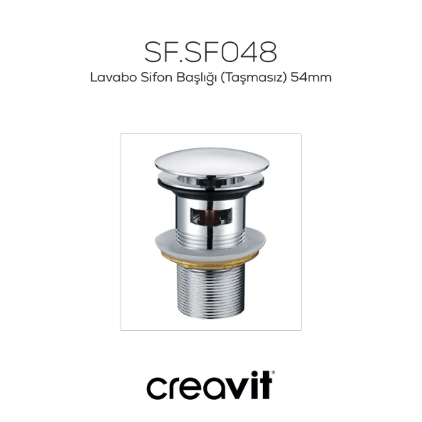 Lavabo Sifon Başlığı (Taşmasız) 54mm - Resim 2