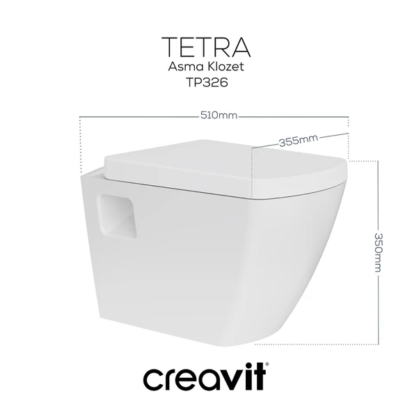 Tetra Duroplast Yavaş Kapanan Klozet Kapaklı Beyaz Set ürün görseli 1