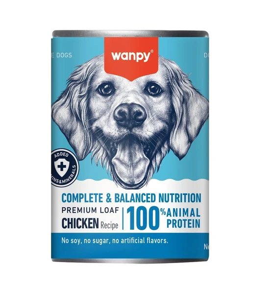 Wanpy Tavuk Etli Tahılsız Yetişkin Köpek Konservesi 375 gr ürün görseli 1